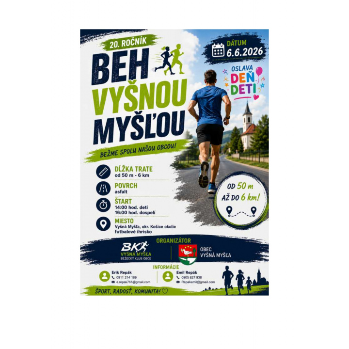 Menšia fotka pre článok 20. Ročník - Beh Vyšnou Myšľou dňa 06.06.2026