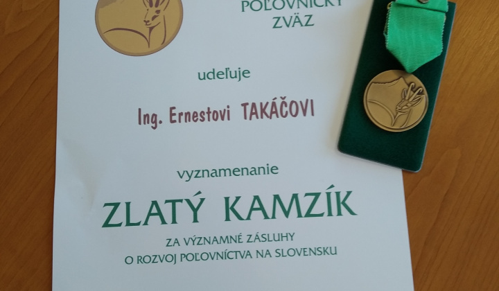 Slovenský poľovnícky zväz ocenil Vyšnomyšľana - 06/2019
