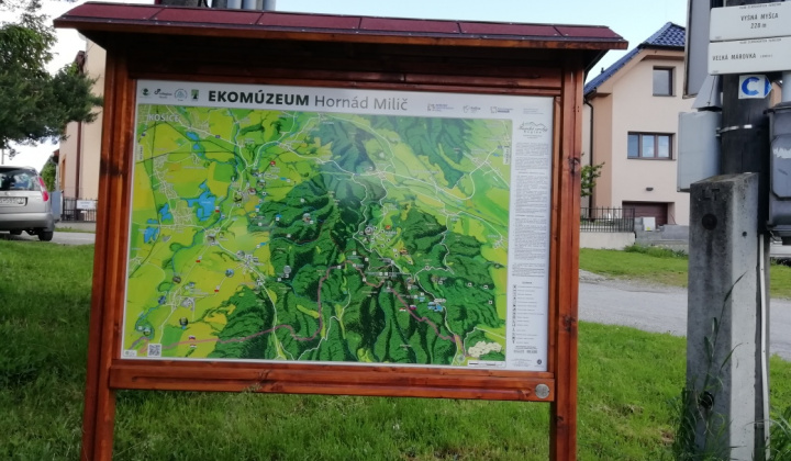 Informačná tabuľa na Náučný chodník Veľký Milič 