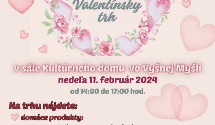 Aktuality / Pozvánka na Valentínske trhy dňa 11.02.2024 - foto