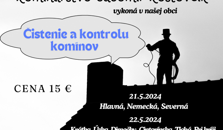 Aktuality / OZNAM - Čistenie a kontrola komínov  - foto