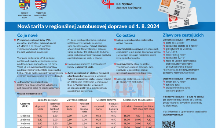 Aktuality / Nová tarifa v regionálne autobusovej doprave od 01.08.2024 - foto