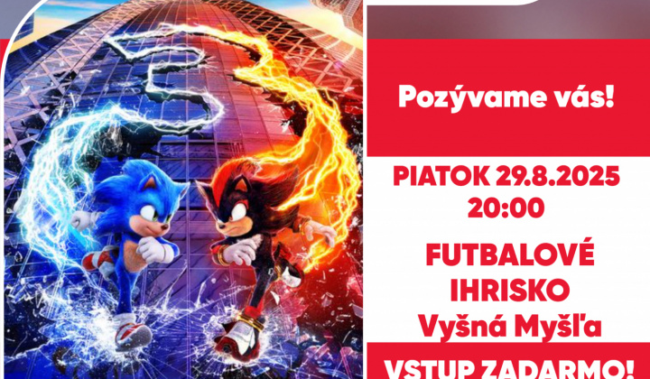 Aktuality / UŽ TENTO PIATOK - 29.08.2025 o 20:00 HVIEZDNE LETNÉ KINO v obci Vyšná Myšľa - foto