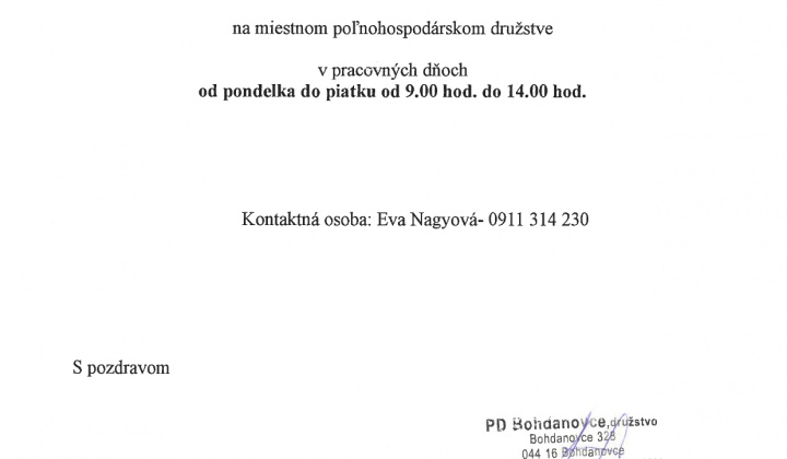 Aktuality / OZNAM  - foto