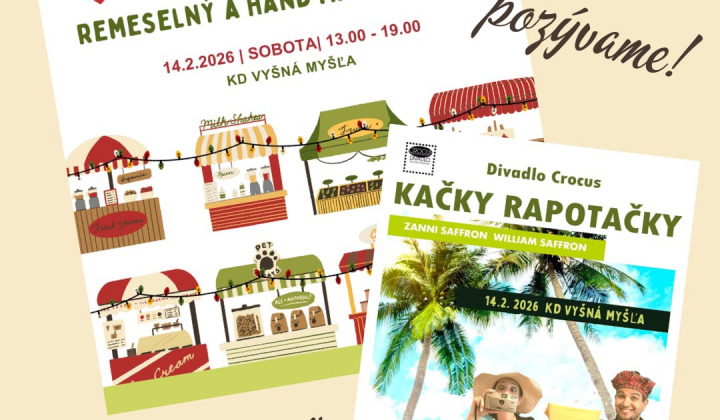 Aktuality / POZVÁNKA NA VALENTÍNSKY REMESELNÝ TRH 2026  A  