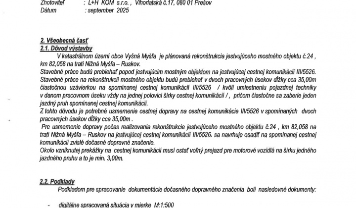 Aktuality / SEMAFOR - ZÚŽENÝ JAZDNÝ PÁS POD ŽELEZNIČNÝM MOSTOM - foto