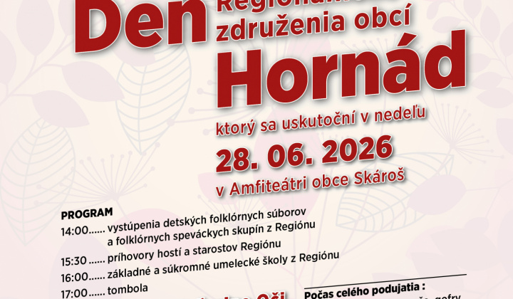 Aktuality / POZVÁNKA NA DEŇ REGIONÁLNEHO ZDRUŽENIA OBCÍ HORNÁD - 21. ROČNÍK - foto