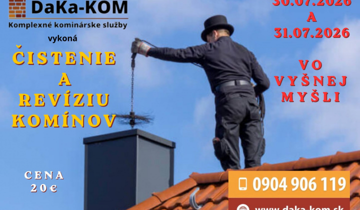Aktuality / ČISTENIE A KONTROLA KOMÍNOV - foto