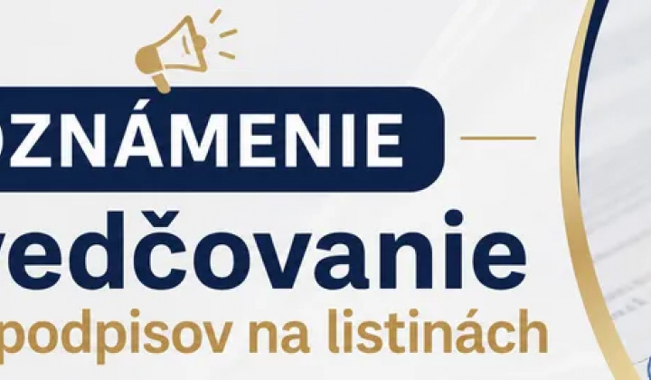 Aktuality / ZMENY PRI OSVEDČOVANÍ OD 1. SEPTEMBRA 2026 - foto