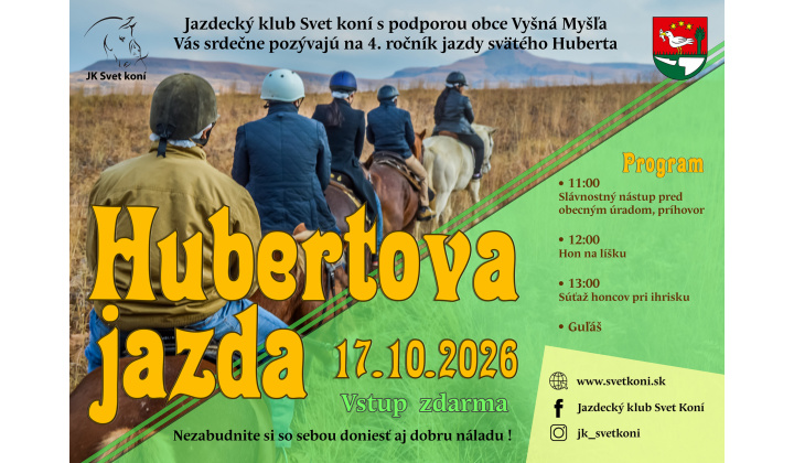 Fotka pre článok HUBERTOVA JAZDA 2026