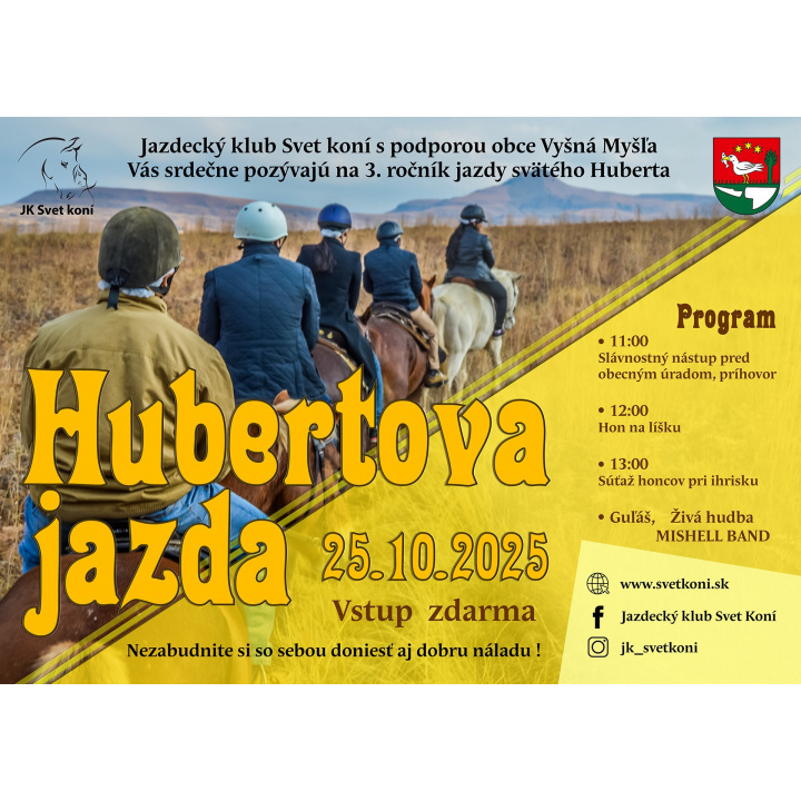 Menšia fotka pre článok HUBERTOVA JAZDA