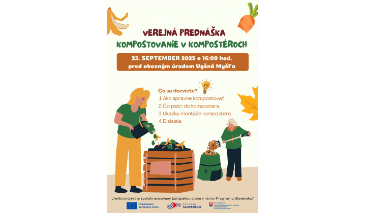 Fotka pre článok KOMPOSTOVANIE V KOMPOSTÉROCH - PREDNÁŠKA 23.09.2025 ( UTOROK )