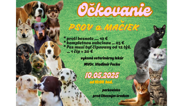 Fotka pre článok Očkovanie psíkov a mačičiek