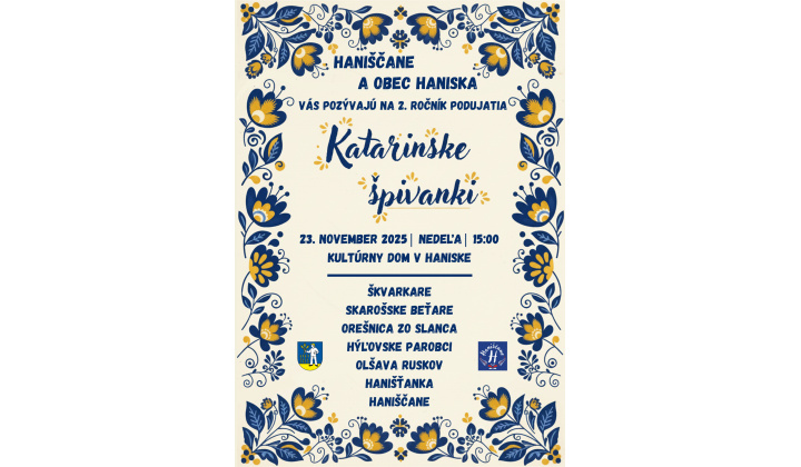 Fotka pre článok POZVÁNKA DO HANISKY NA KATARINSKE ŠPIVANKY