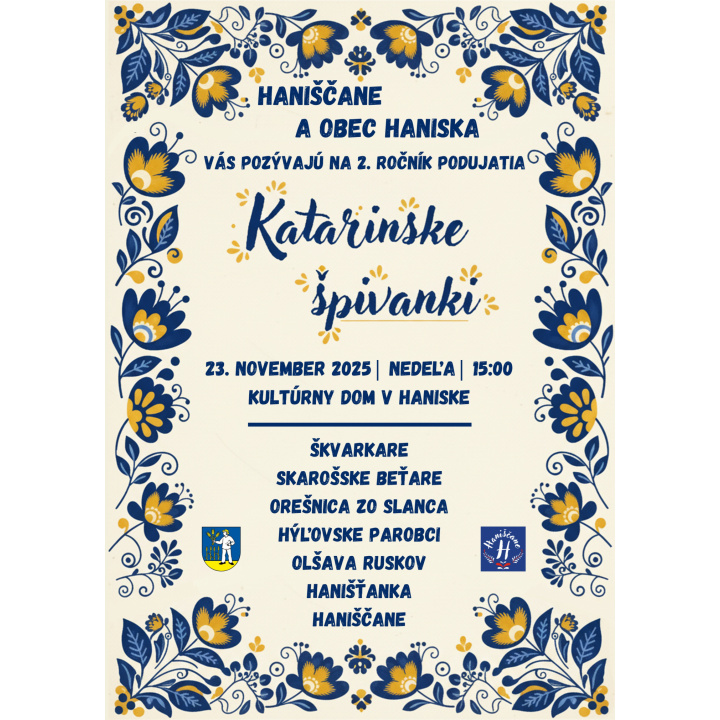 Menšia fotka pre článok POZVÁNKA DO HANISKY NA KATARINSKE ŠPIVANKY