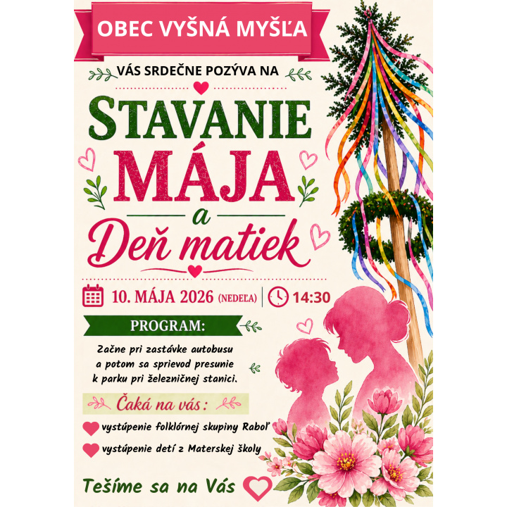 Menšia fotka pre článok POZVÁNKA NA STAVANIE MÁJA - 10.MÁJA ( nedeľa )